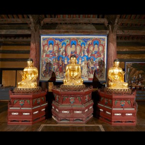 예산 수덕사 목조석가여래삼불좌상 및 복장유물